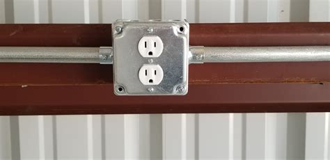 mounting electrical box in metal building|electrical outlet box installation.